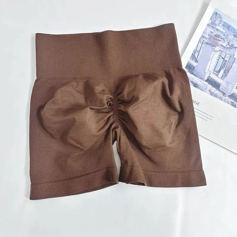 Women's Hip Lifting Yoga Shorts Low Waist High Stretch Slim Fit Gym Training