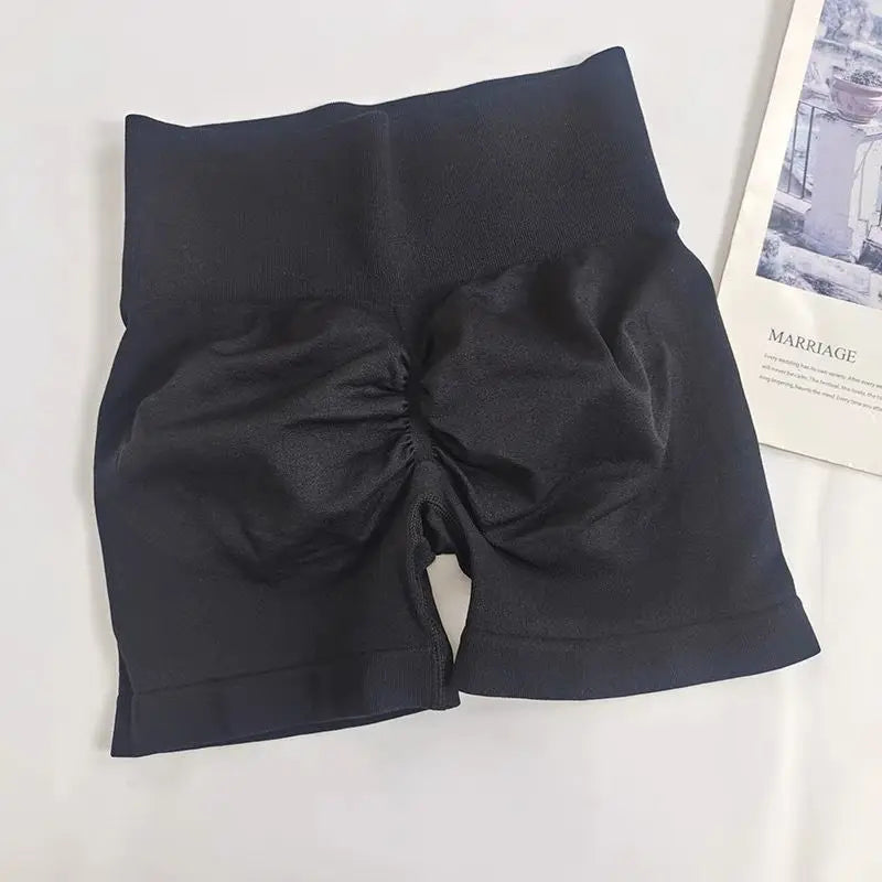 Women's Hip Lifting Yoga Shorts Low Waist High Stretch Slim Fit Gym Training