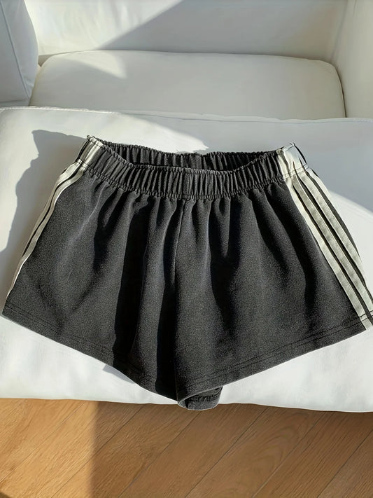 Drawstring Sports Shorts Women Athleisure Comfort Fit All Season
