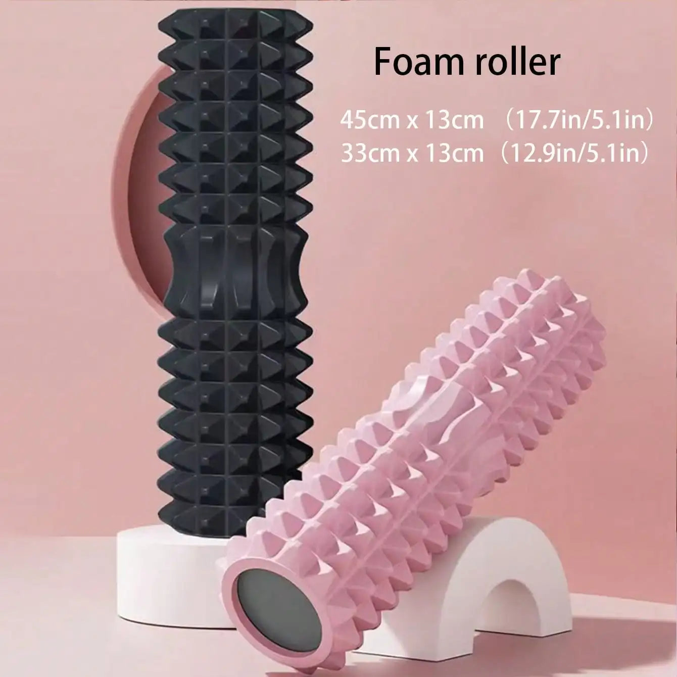 45*13cm Foam Roller - Deep Tissue Massage Muscle Roller And Stretching Device, Intensity And Myofascial Trigger Point Release