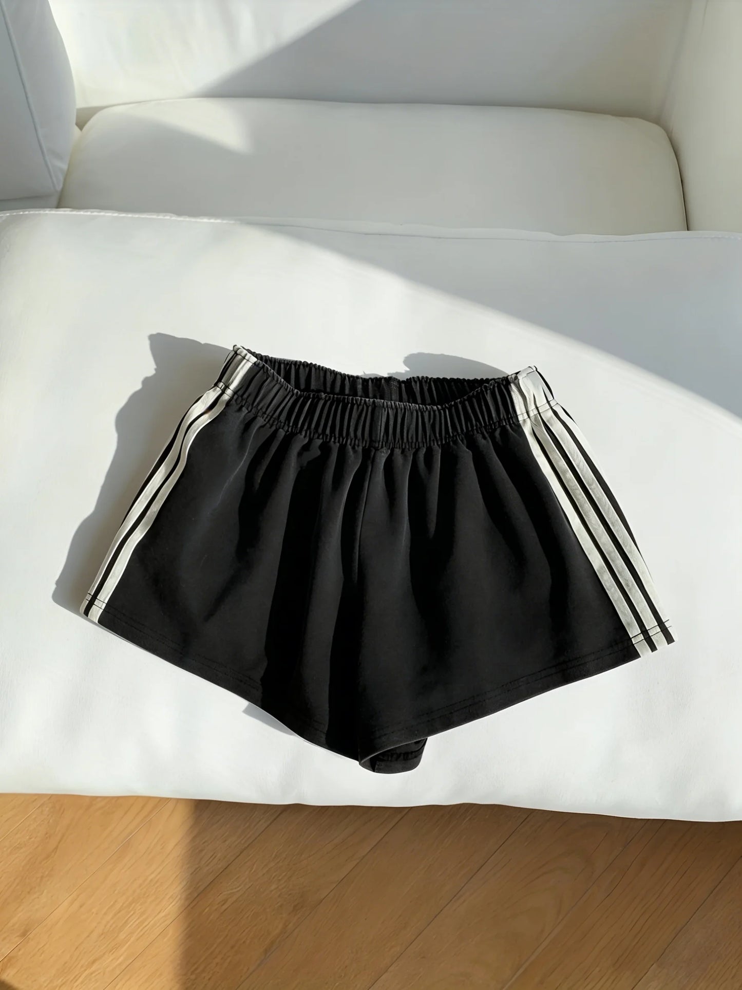 Drawstring Sports Shorts Women Athleisure Comfort Fit All Season
