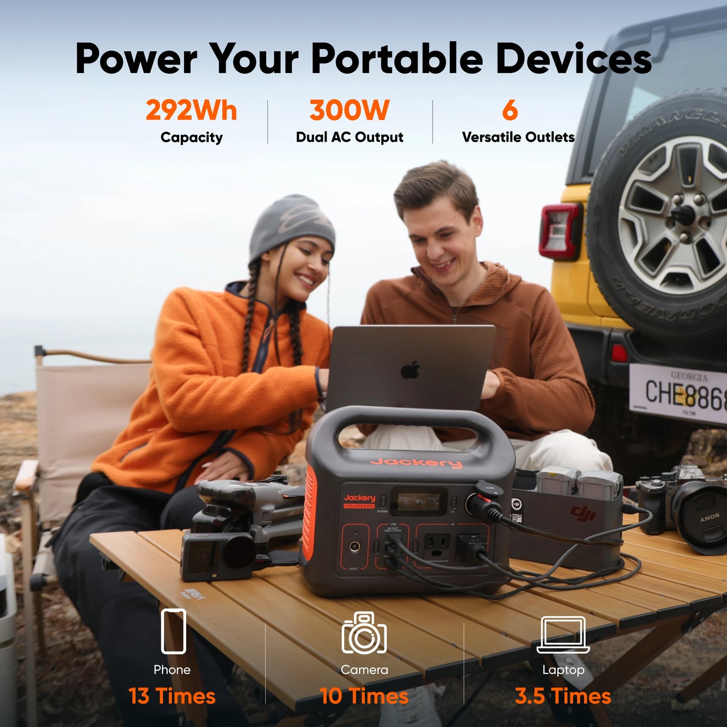 Jackery Explorer 300 Portable Power Station 290Wh Solar Generator