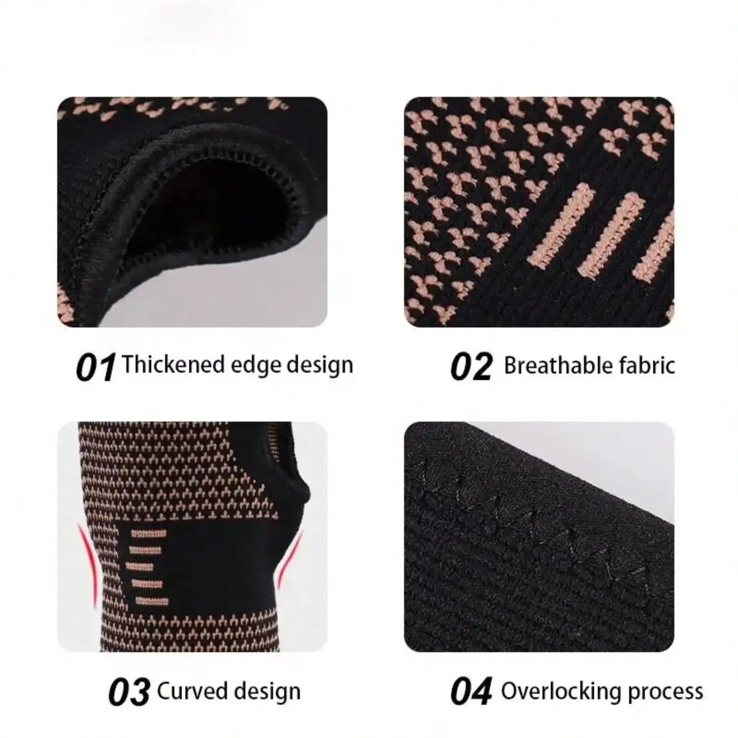 Sports Wrist Compression Sleeve Breathable Knit Nylon Unisex Workout