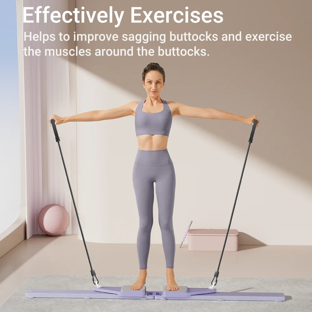 UMAY Multifunctional Home Pilates Board Adjustable Resistance With Timer Core Training Fitness Equipment