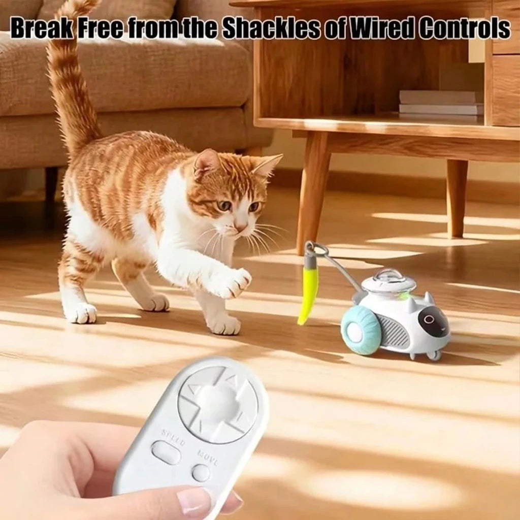Smart Remote Control Cat Toy Car USB Rechargeable Automatic Obstacle Avoidance Robot Funny Kitten Exercise Interactive Pet Supplies
