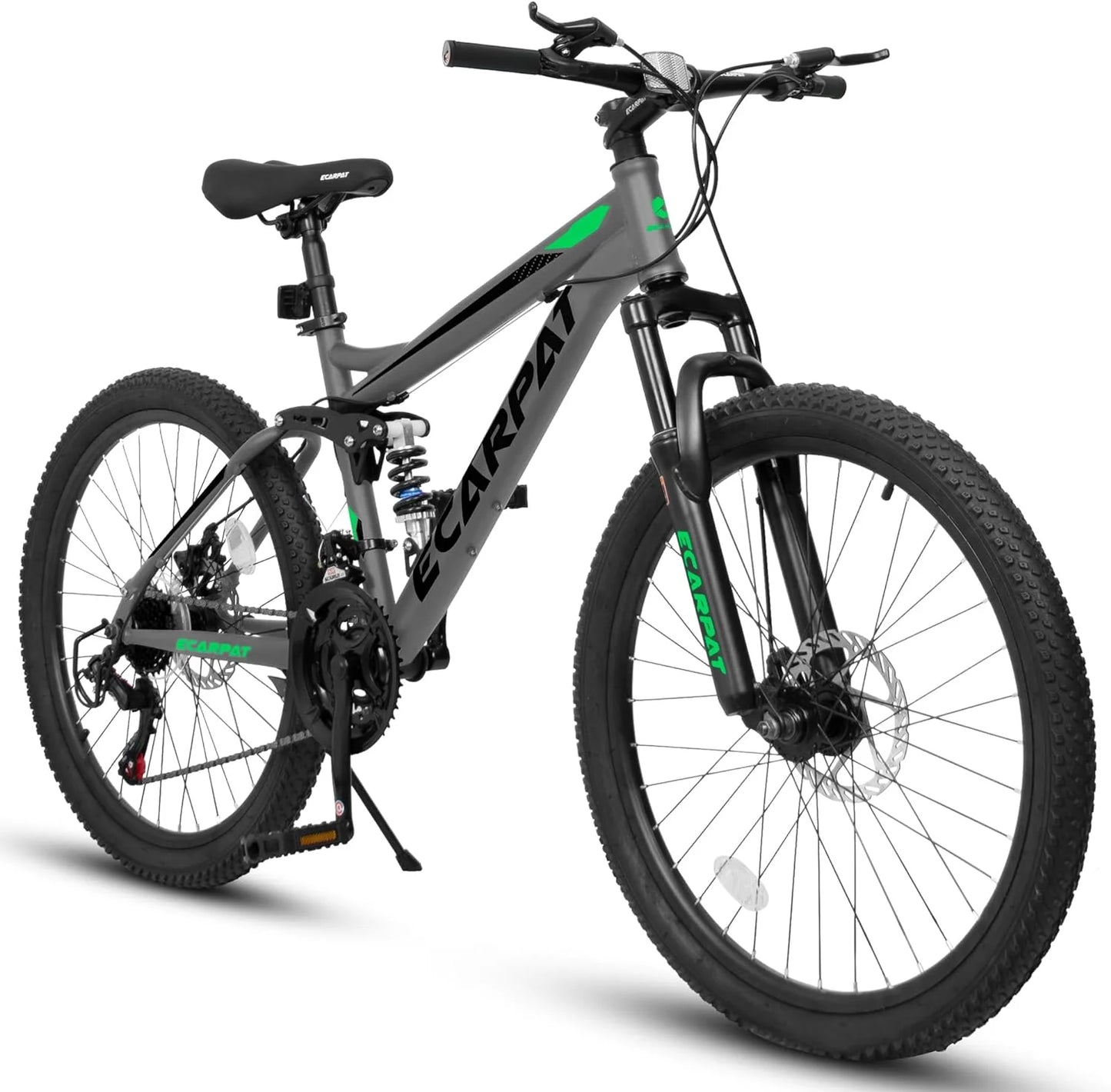 Ecarpat Dual Full Suspension Mountain Bike Unisex 21 Speed Disc