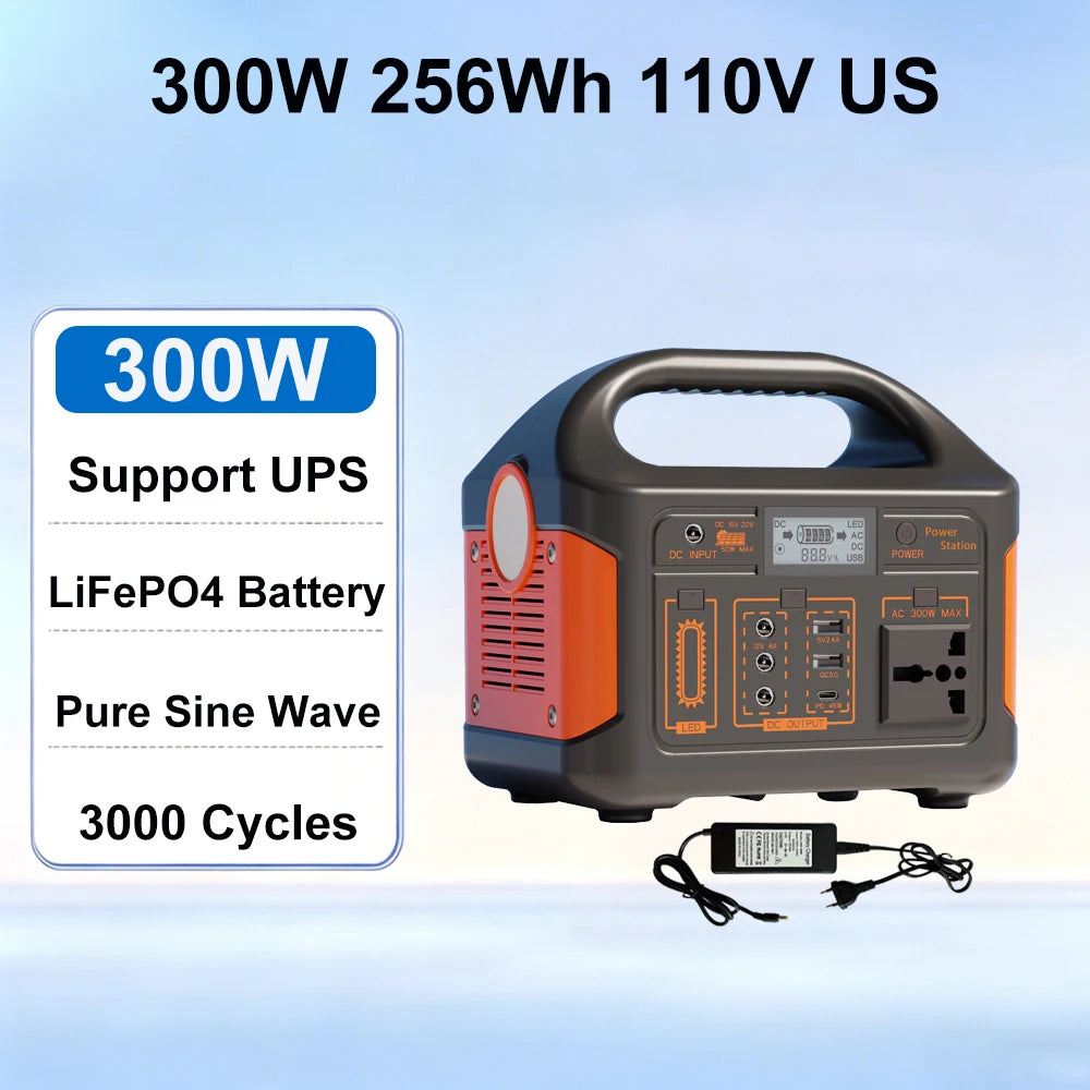 GaiaRay 460.8Wh Portable LiFePO4 Power Station 110V Solar Generator Camping
