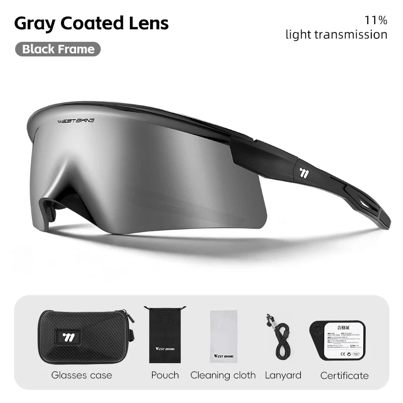 West Biking Aero Beak Cycling Glasses TR90 Unisex Sports Sunglasses