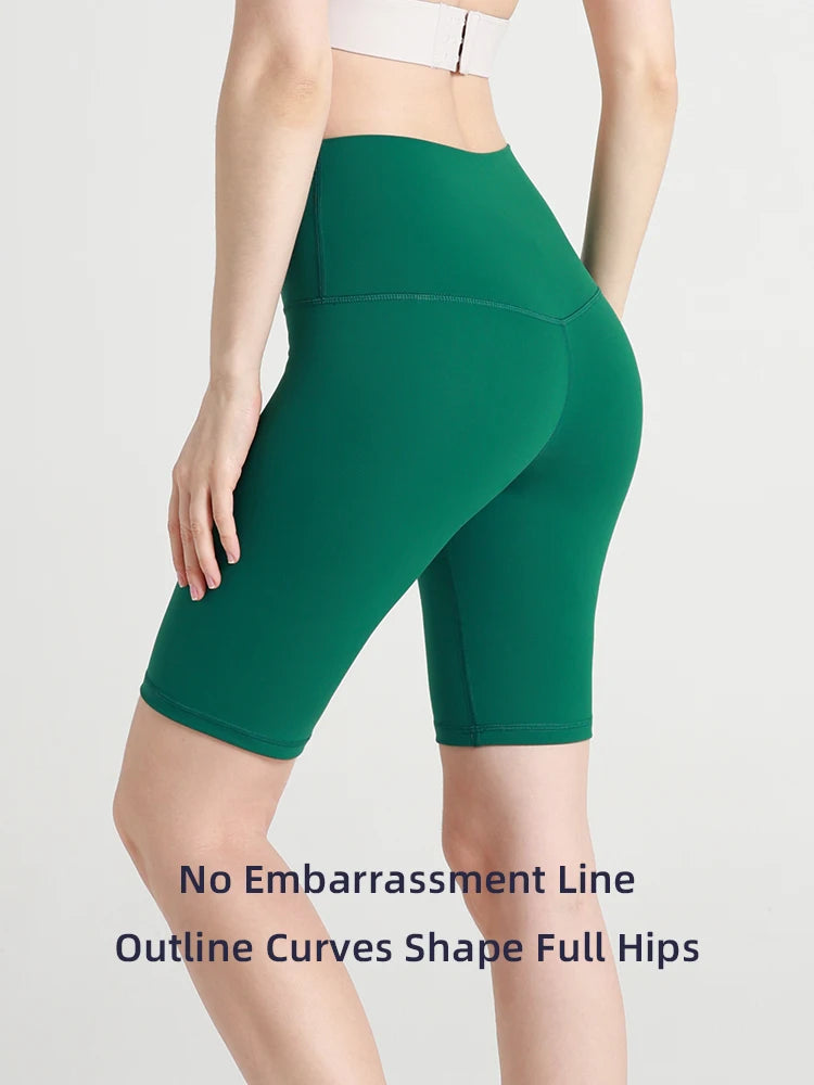 Women Yoga Shorts Athletic Nylon Seamless Breathable Summer Workout Pants