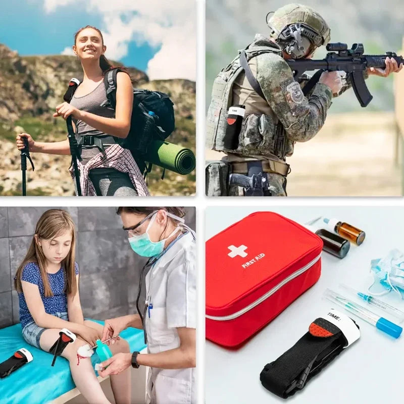 95cm 10pcs/set Emergency Belt Tourniquet Adjustment Buckle Medical Survival Combat Tactical Tourniquets Outdoor Exploration