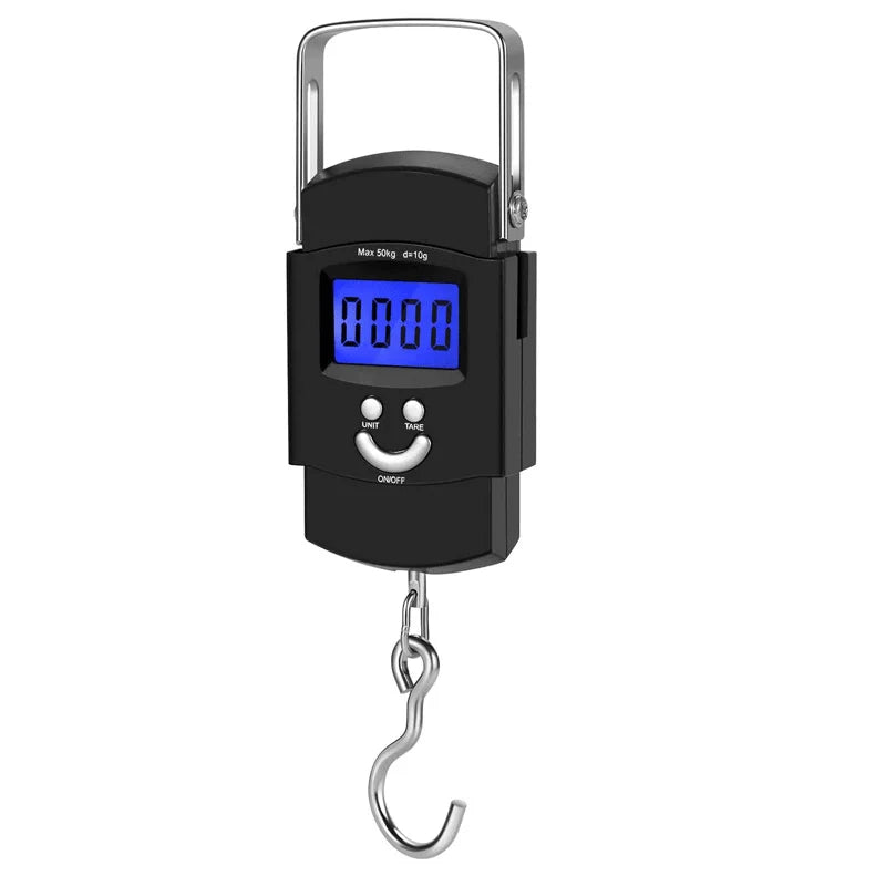 Portable Digital Hanging Luggage Scale, Multi-Unit Backlight LCD Hanging Scale Tare Function for Luggage Fishing Package Weighing
