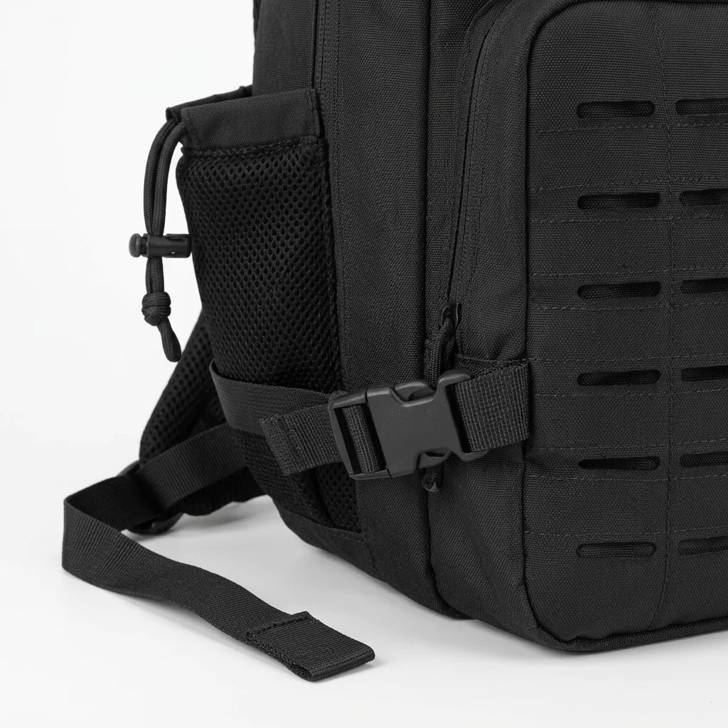 26L Men's Fishing Rucksack with MOLLE System & Double Cup Holders, Tactical Outdoor Hiking Backpack for Kayak Bass Trout River Fishing, Travel Camping Tackle Gear Storage Bag, Survival Kit