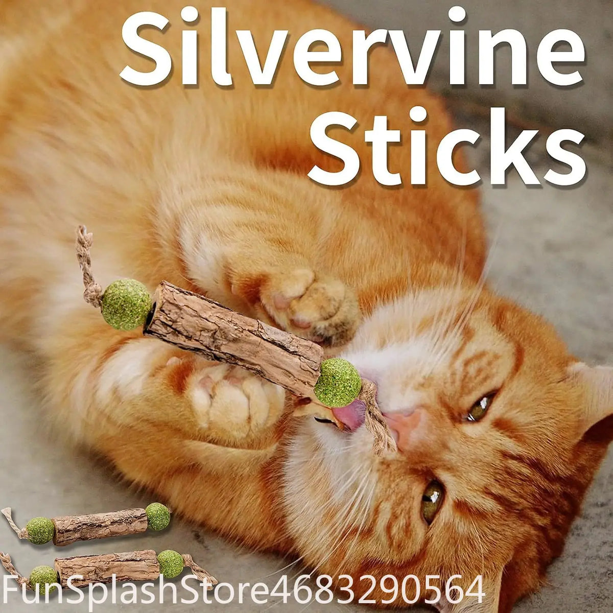 1Pcs Natural Silvervine Matatabi Cat Chew Stick Catnip Molar Tooth Cleaning Stick Kitten Teeth Grinding Oral Care Cat Snack Toy