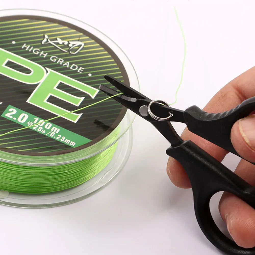 1set Titanium Coating Stainless Steel Fishing Scissor Plier Cut PE Braid Line Cutter Plies Carp Outdoor Fishing Accessories Tool