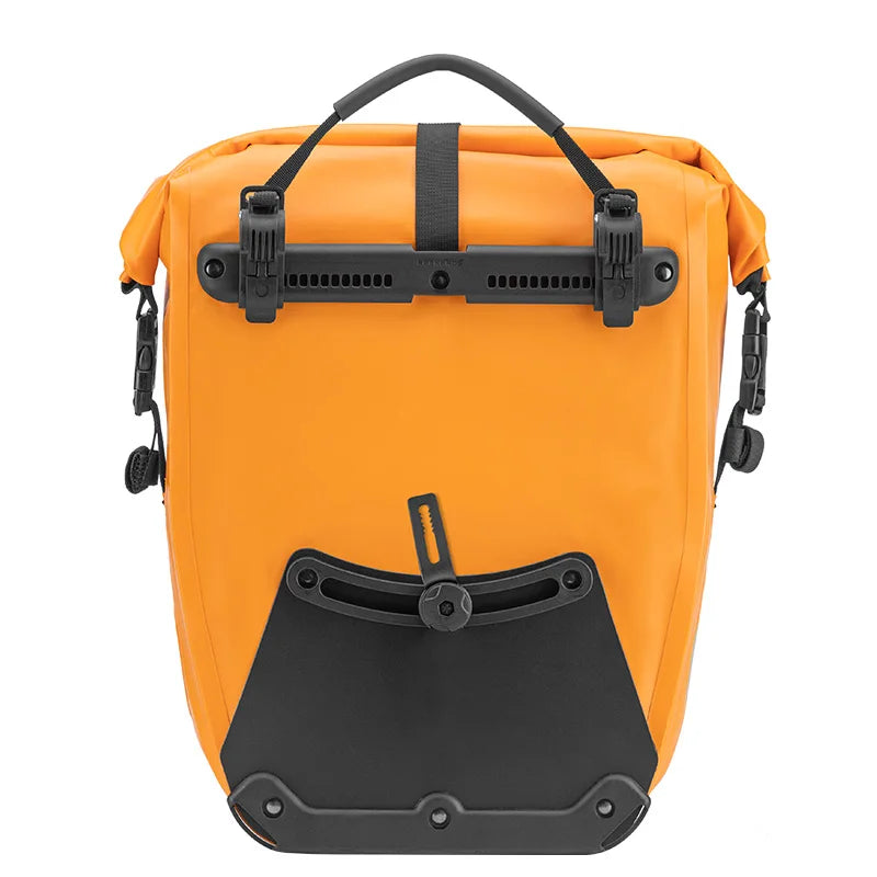 ROCKBROS Bike Carrier Bag 25L Big Capacity Rainproof Cycling Luggage Pannier Bag Adjustable Durable Travel Trunk Bag