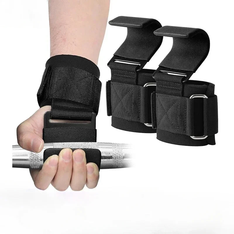 Non Slip Weight Lifting Hooks And Straps For Deadlift And Pull Ups