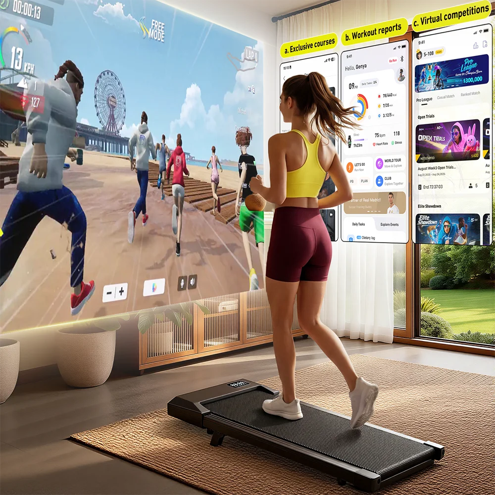 Superun Portable Under Desk Walking Pad Mini Treadmill With LCD Screen