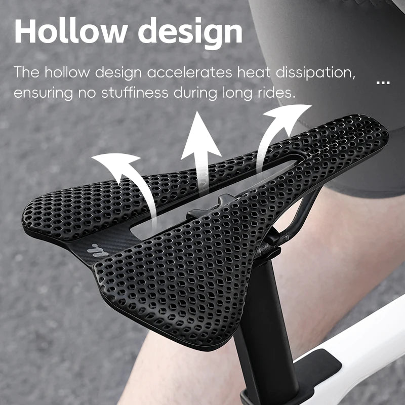 West Biking 3D Printed Road Bike Saddle Carbon Fiber