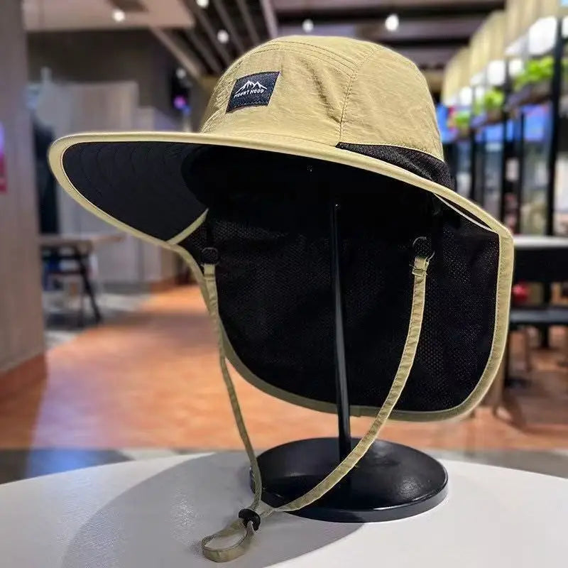 Summer Sun Hat for Man Woman Hiking Camping Fishing Hat UV Protection Sunscreen Hat Outdoor Breathable Fisherman Sun Cap