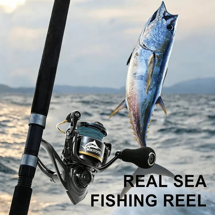 Spinning Reel, 9+1 BB Incredibly Smooth Fishing Reels, Carbon Fiber Ultralight Spinning Reels Stainless Steel Main Shaft Saltwat