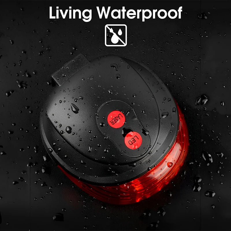 Bike Tail Light With 2 Lasers And 5 LEDs Waterproof