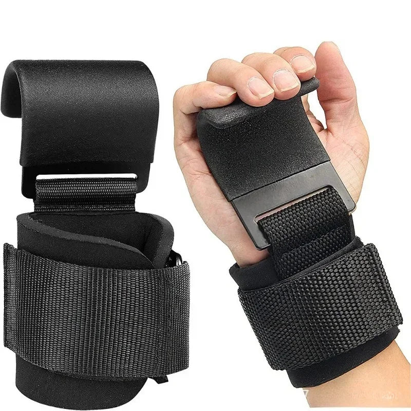 Non Slip Weight Lifting Hooks And Straps For Deadlift And Pull Ups