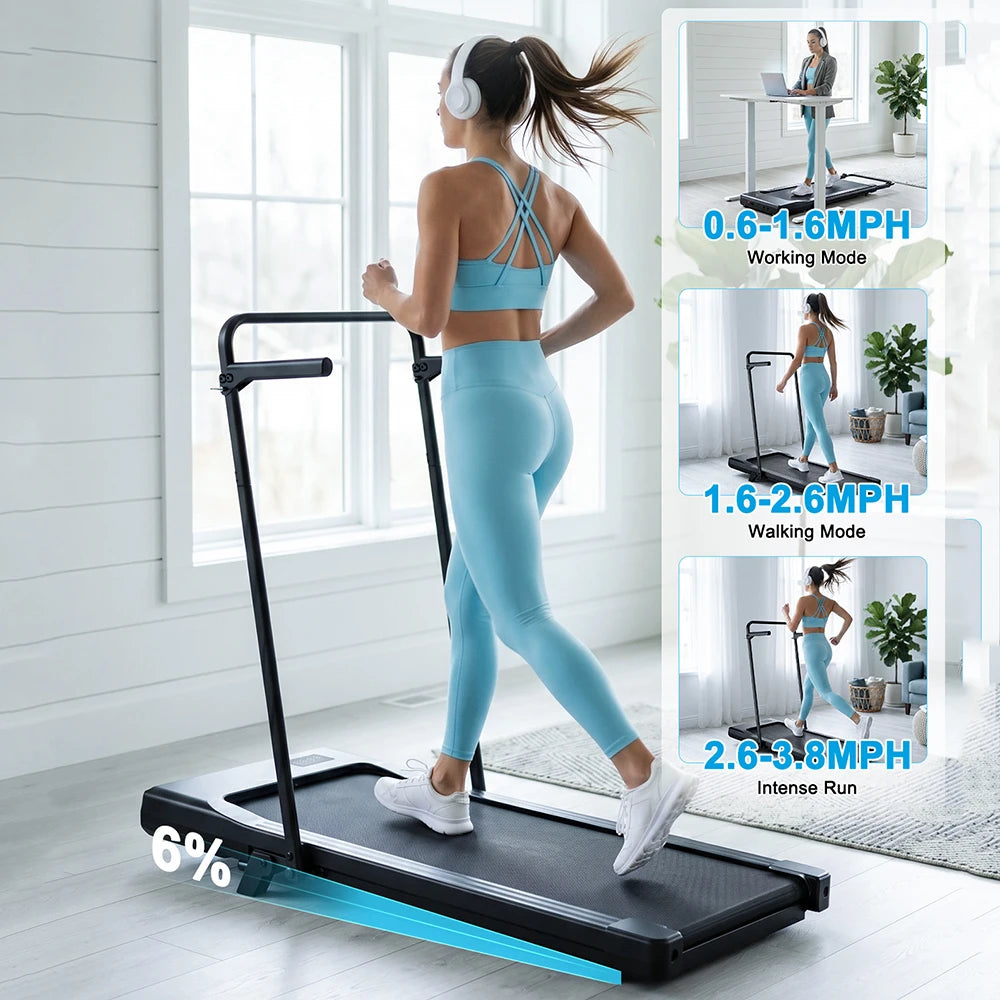 Superun Folding Treadmill With Incline For Home Walking And Running