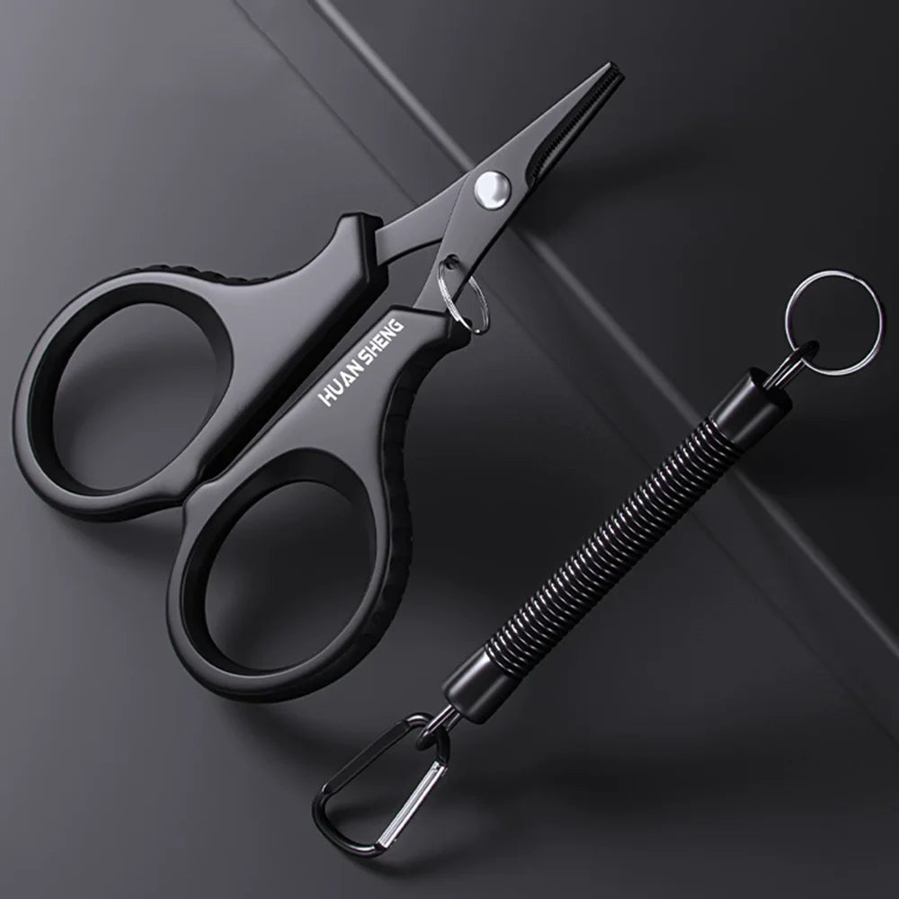 1set Titanium Coating Stainless Steel Fishing Scissor Plier Cut PE Braid Line Cutter Plies Carp Outdoor Fishing Accessories Tool