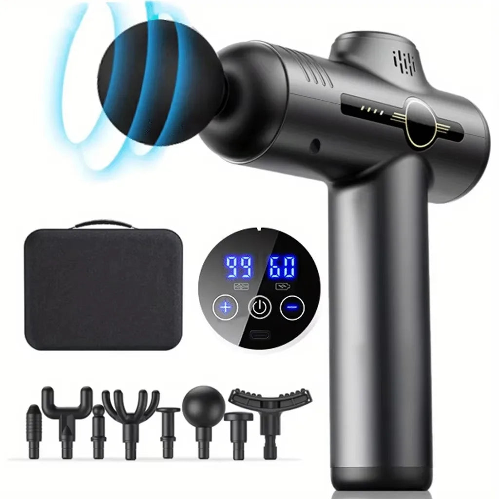 Massage Gun Fascia Deep Muscle Relax Body Neck Massager Electric Fitness Equipment Noise Reduction Male Female